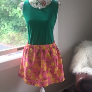 J Crew pineapple print skirt
